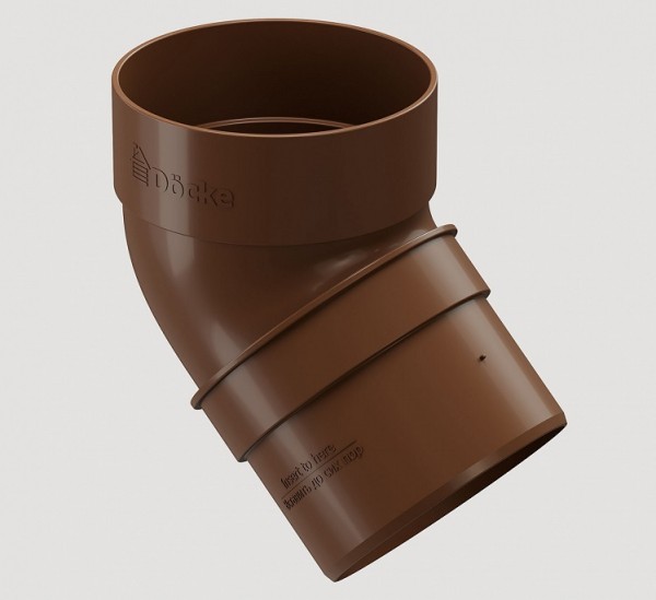 Колено 45˚ПВХ Docke STANDART Светло-коричневый купить в Сочи