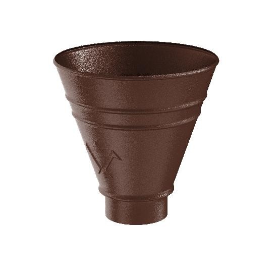 Водосток Aquasistem, Система 125x90 - Воронка водосборная круглая RAL 8017 Коричневый matt купить в Сочи