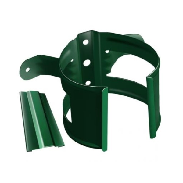 Водосток Grand Line 125x90 – Хомут трубы (на дерево) RAL 6005 купить в Сочи