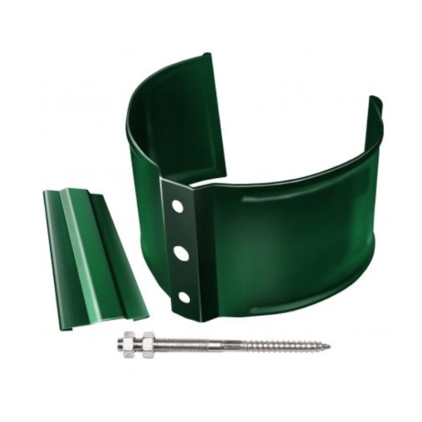 Водосток Grand Line 125x90 – Хомут трубы (на кирпич) RAL 6005 купить в Сочи