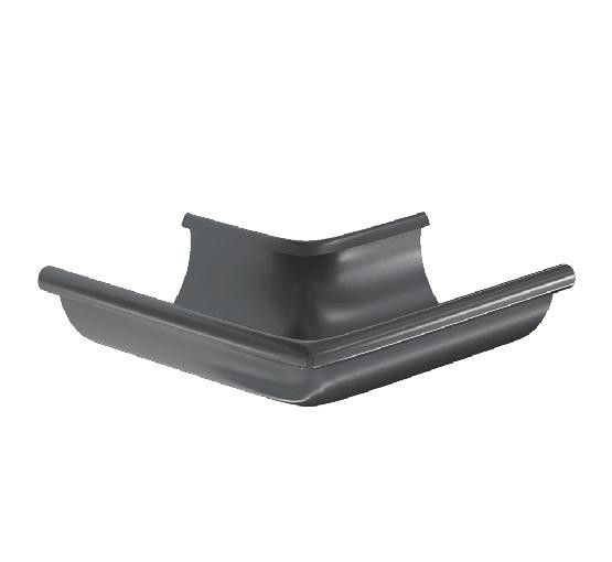 Водосток Aquasistem, система 150/100 -  Угол желоба, наружный 90° RAL 7024 Тёмно-серый купить в Сочи