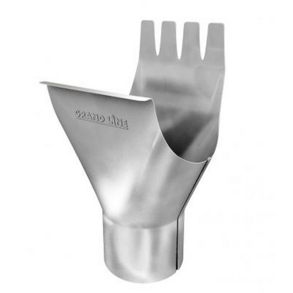 Водосток Grand Line 125x90 – Воронка желоба RAL 9003 купить в Сочи