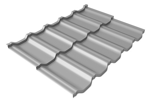 Металлочерепица модульная Квинта Uno Grand Line c 3D резом 0,5 Satin RAL 7004 сигнальный серый купить в Сочи