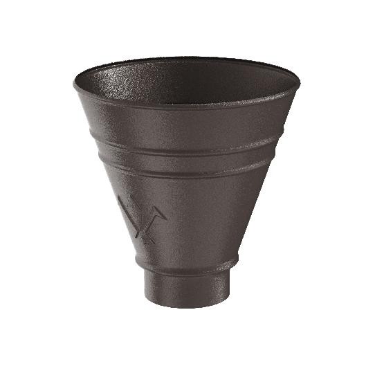 Водосток Aquasistem, Система 125x90 - Воронка водосборная круглая RR 32 Тёмно-коричневый matt купить в Сочи