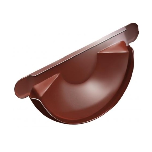 Водосток Grand Line 125x90 – Заглушка желоба RAL 8004 купить в Сочи