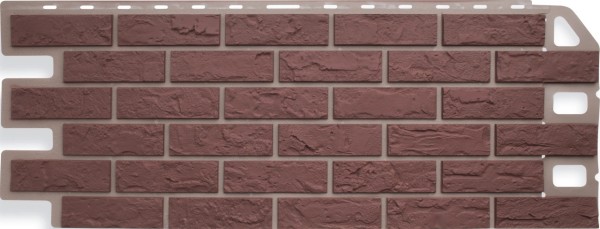 Фасадная панель Цокольный сайдинг Альта-профиль - коллекция "кирпич", кирпич красный купить в Сочи