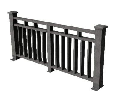 Ограждения декоративное ДПК GRINDERDECO Европа серый базальт