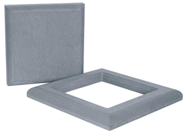 Комплект крышка и юбка ДПК для столба Polivan DENPASAR серый купить в Сочи