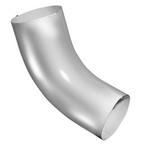 Водосток Grand Line 125x90 – Колено трубы RAL 9003 купить в Сочи