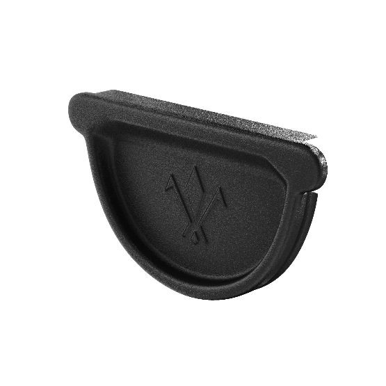 Водосток Aquasistem, система 125x90 - Заглушка универсальная с резиновым уплотнителем RAL 9005 Чёрный купить в Сочи