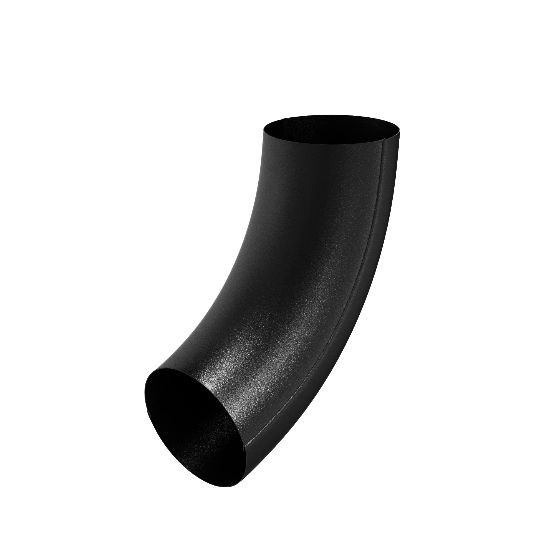 Водосток Aquasistem, система 125x90 - Колено трубы RAL 9005 Чёрный купить в Сочи