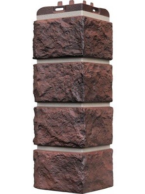 Угол наружный Grand Line Колотый Камень Кофе, Шов темно-бежевый купить в Сочи