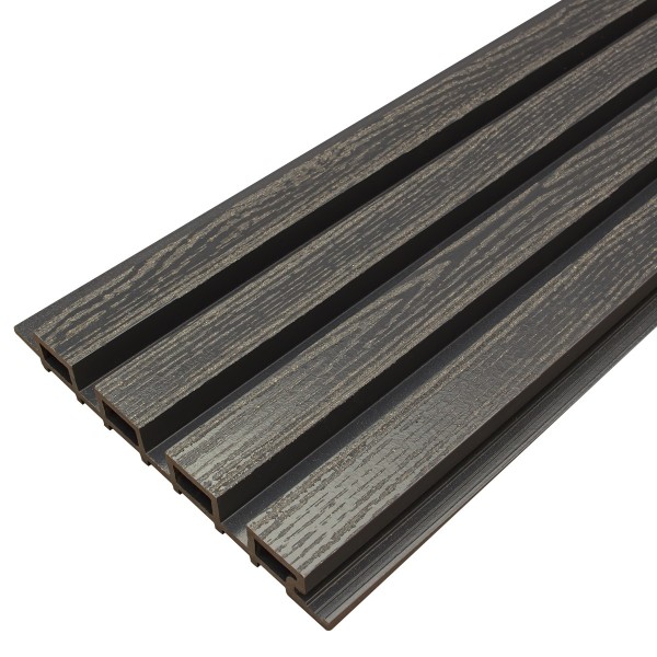 Фасадная доска из ДПК Faynag Wood Рейка Мокрый Асфальт купить в Сочи