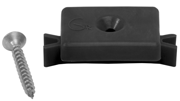 Пластиковая клипса с саморезом, Grinder шовный монтаж 5 mm чёрный купить в Сочи