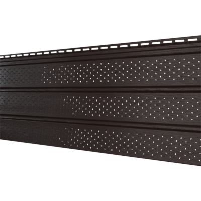 Софит Ю-Пласт Классический, бс полной перфорацией коричневый