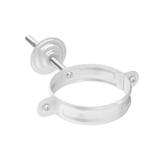 Водосток Aquasistem, система 125x90 - Комплект крепления трубы RAL 9003 Белый купить в Сочи