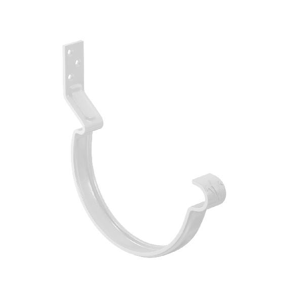 Водосток Aquasistem, система 125x90 - Крюк крепления желоба короткий RAL 9003 Белый купить в Сочи