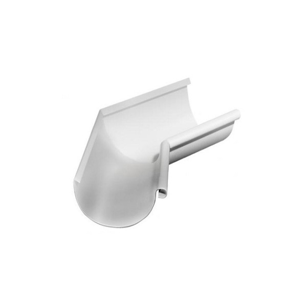 Водосток Grand Line 125x90 – Угол внутренний 135° RAL 9003 купить в Сочи