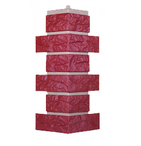 Угол T-Сайдинг-Кирпич Лондон Брик Бордовый купить в Сочи