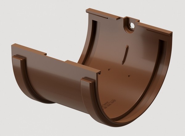 Соединитель желобов ПВХ Docke STANDART Светло-коричневый купить в Сочи