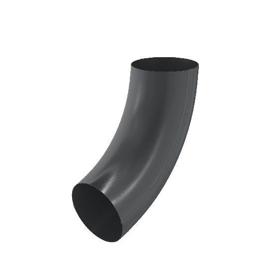 Водосток Aquasistem, система 125x90 - Колено трубы RAL 7024 Тёмно-серый купить в Сочи