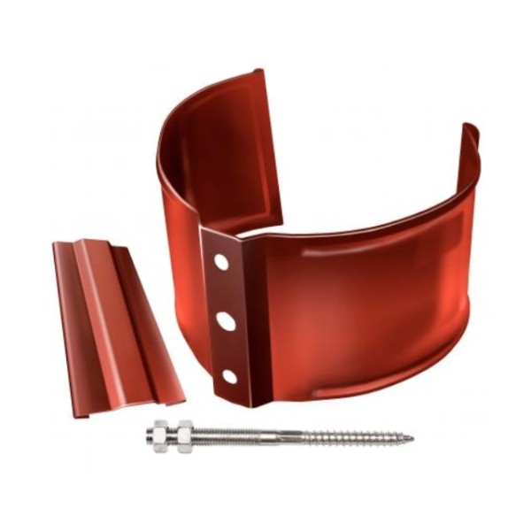 Водосток Grand Line 125x90 – Хомут трубы (на кирпич) RAL 8004 купить в Сочи