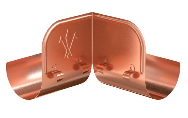 Водосток Aquasistem, система 125x90 - Ограничитель перелива угловой Медь купить в Сочи