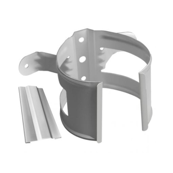 Водосток Grand Line 125x90 – Хомут трубы (на дерево) RAL 9003 купить в Сочи