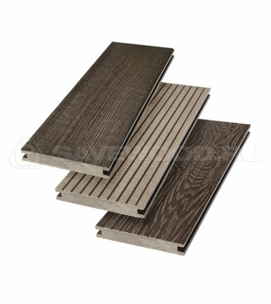 Террасная доска SW Fraxinus (R) полнотелая «SaveWood» Темно-коричневый купить в Сочи