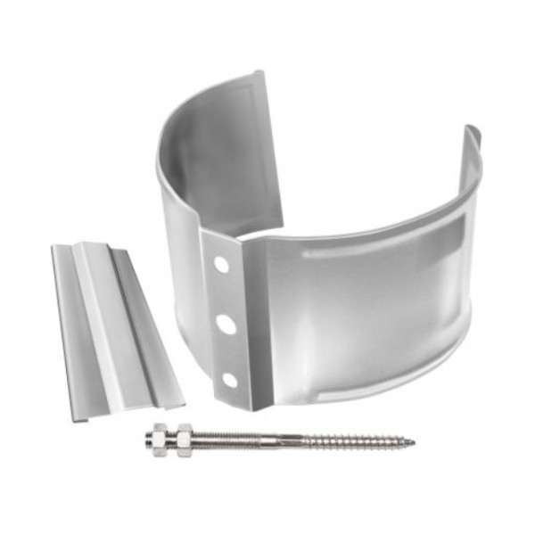 Водосток Grand Line 125x90 – Хомут трубы (на кирпич) RAL 9003 купить в Сочи