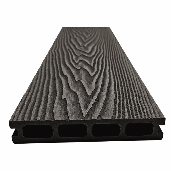 Террасная доская ДПК NanoWood Double 3D Антрацит купить в Сочи