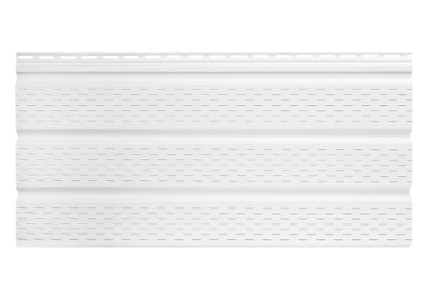 Софит к сайдингу ПЕРФОРИРОВАННЫЙ TECOS БЕЛЫЙ купить в Сочи