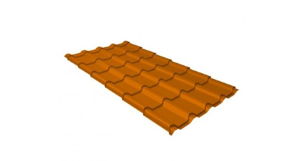 Металлочерепица камея 0,45 PE RAL 2004 оранжевый купить в Сочи
