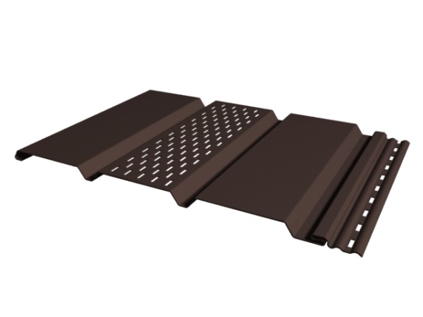 Софит к сайдингу ПЕРФОРАЦИЯ ПО ЦЕНТРУ TECOS ТЁМНЫЙ-КАШТАН купить в Сочи