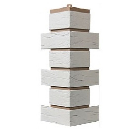 Угол T-Сайдинг-Кирпич Саман Белый купить в Сочи