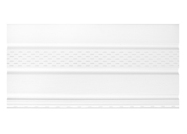 Софит к сайдингу ПЕРФОРАЦИЯ ПО ЦЕНТРУ TECOS БЕЛЫЙ купить в Сочи