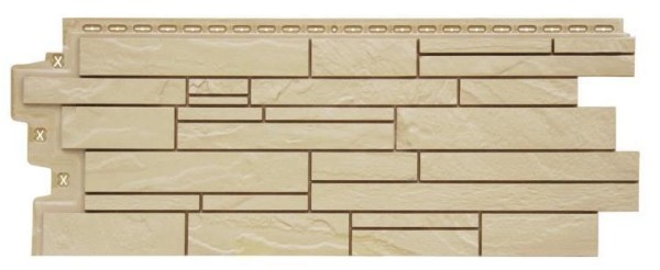 Фасадная панель Grand Line Скала Стандарт бежевый купить в Сочи