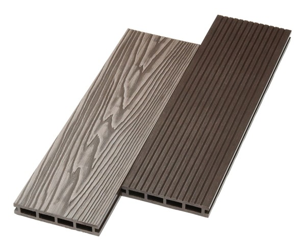 Террасная доска ДПК NanoWood двусторонняя New 3D тиснение + вельвет Венге купить в Сочи