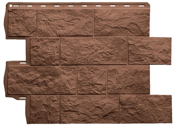 Фасадная панель Альта-Профиль Туф ЭКО Терракотовый купить в Сочи