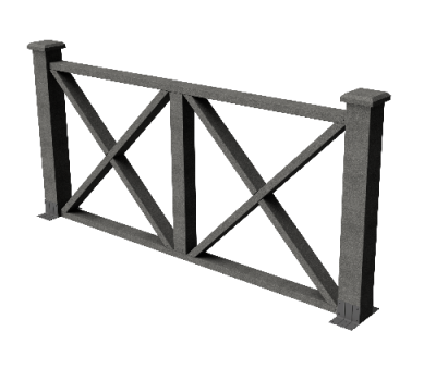 Ограждения декоративное ДПК GRINDERDECO Тауэр серый базальт