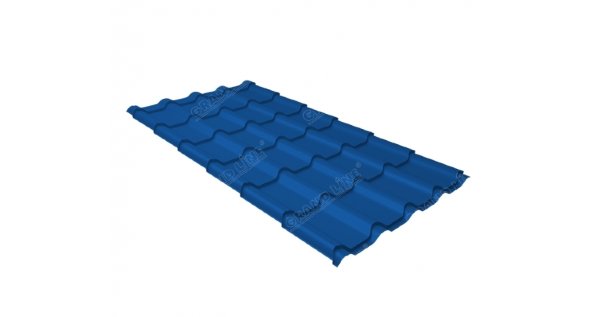 Металлочерепица камея 0,45 PE RAL 5005 сигнальный синий купить в Сочи