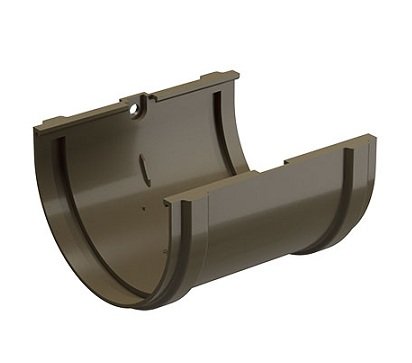 Соединитель желоба Docke Premium ПВХ - Каштан купить в Сочи