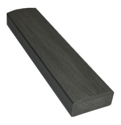 Лавочный брус Ecodecking Некст полнотелый брашированный 70х35 графит (под заказ) купить в Сочи