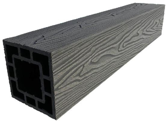 Столб опорный ДПК 3D GardenParkett фактура дерева Графит купить в Сочи