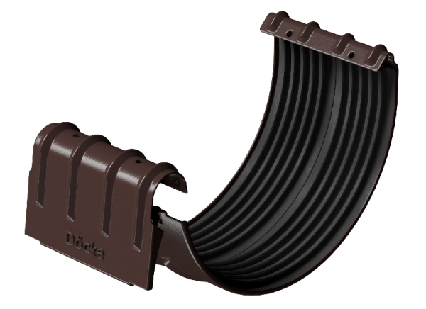 Соединитель желобов D125 Döcke STAL PREMIUM Шоколад, (RAL 8019) купить в Сочи