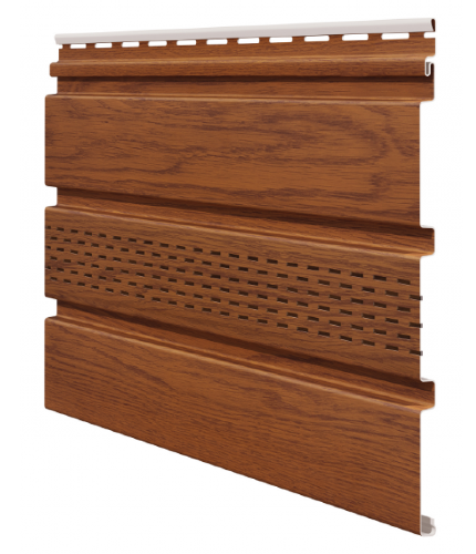 Софит ламинированный VOX NATURE с центральной перфорацией, Золотой-дуб купить в Сочи