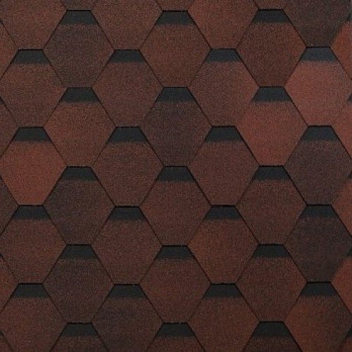 Гибкая черепица Shinglas, коллекция Оптима – Красный купить в Сочи