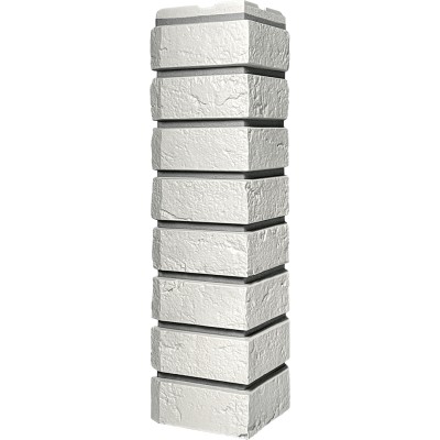 Угол наружный ДАЧНЫЙ Серия Баварский кирпич Белый