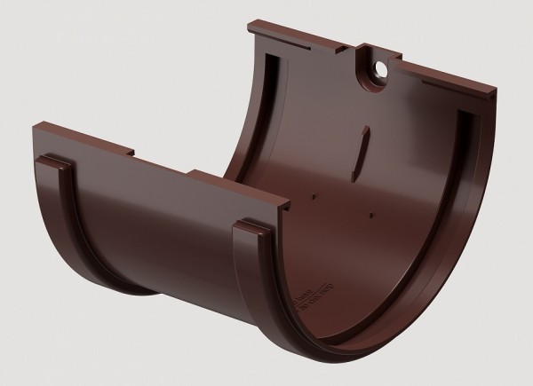 Соединитель желобов ПВХ Docke STANDART Тёмно-коричневый купить в Сочи