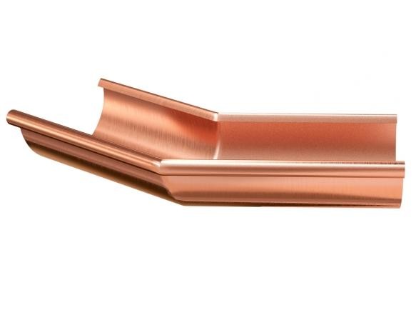 Водосток Aquasistem, система 150/100 - Угол желоба наружный медный 135° купить в Сочи